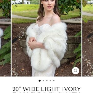 Ivory Faux Fur Wrap - perfect for brides!